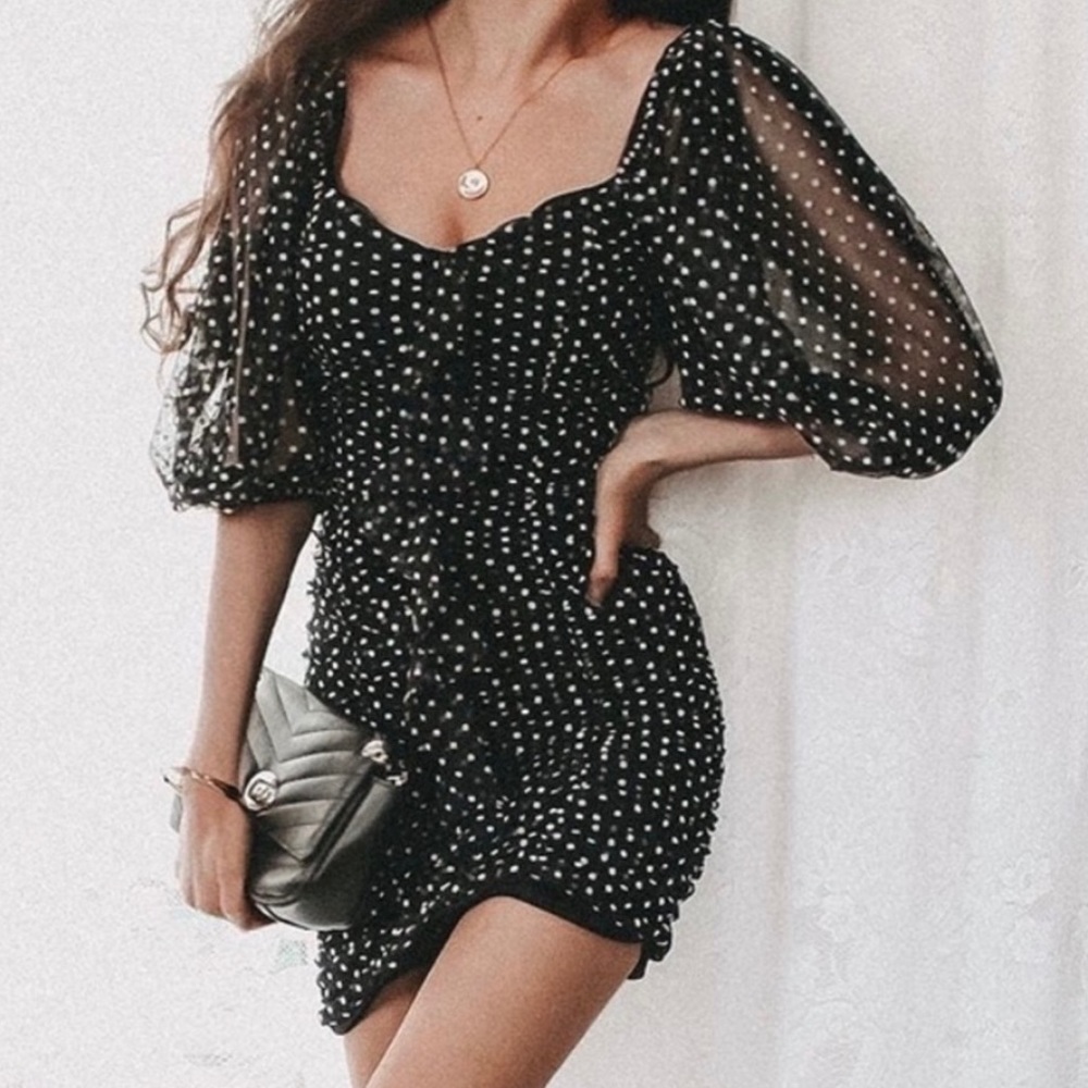 Zara polka dot dress
